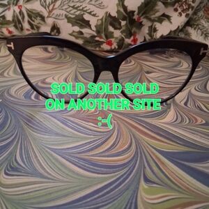 Tom Ford Shiny Black Elegant Eyeglass FRAME New w CASE $309.00 RETAIL